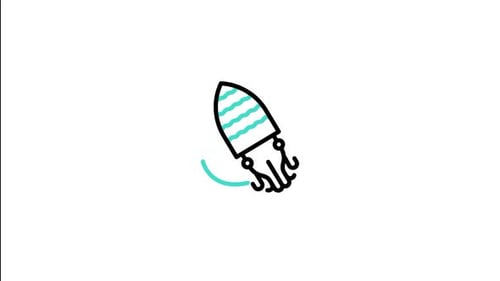 Minimalist Squid Jig Fishing Lure Animation