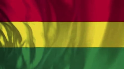 Waving Bolivia Flag with Realistic Fabric Texture