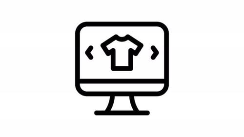 shopping line icon animation