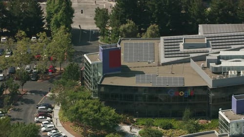 Маунтин-Вью, Калифорния, около 2017 г., аэросъемка Googleplex, глобальной штаб-квартиры Google