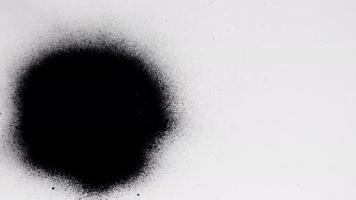 Black Spray Paint Effect on White Background