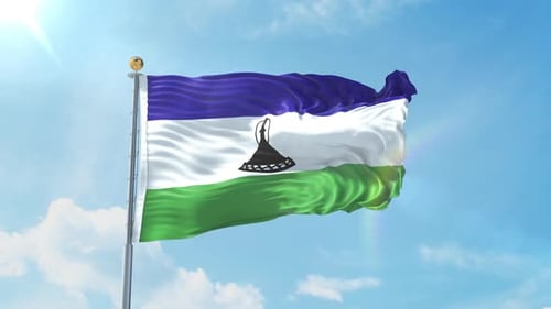 Drapeau réaliste du Lesotho