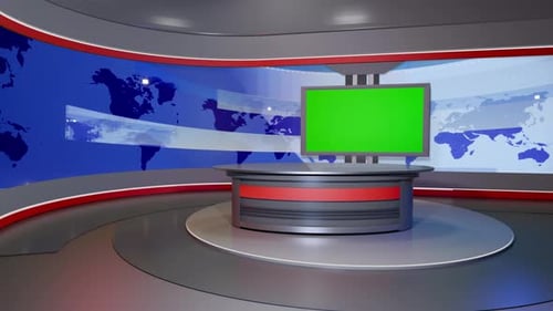 3D Virtual News Studio Ab0010 Background Loop