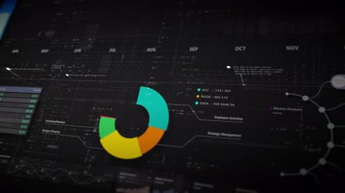 Animated Corporate Data Visualization Interface