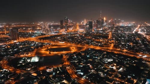 Aerial footage of Dubai, UAE