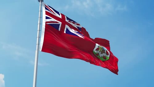 Realistic National Flag Waving in Wind Loopable Animation