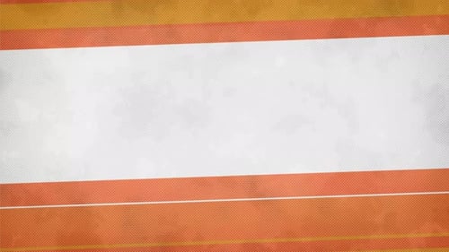 A retro pattern displays vibrant horizontal lines