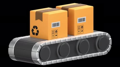 package sorting 3D Animation, Alpha Channel, Transparent Background