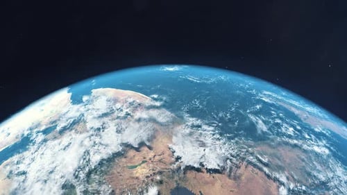 Planet Earth Seen From Orbit as the World Slowly Rotates Below