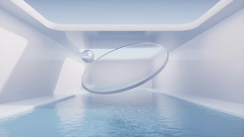 Glass geometry with water inside