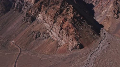 Geological Rock Formation in Mountain Landscape Drone View