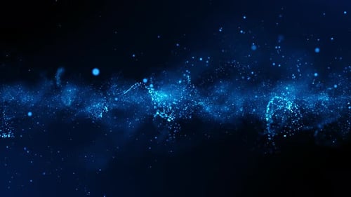 Dynamic Blue Particle Wave Abstract Digital Background