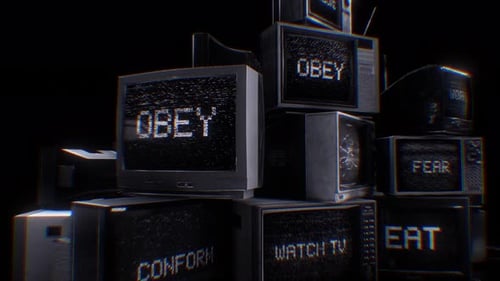 Mensajes subliminales en televisores retro