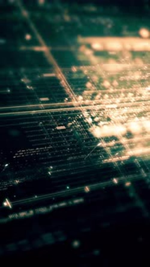 Futuristic Screen Display Data Matrix Simulation Background 19