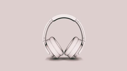 Modern 3D Headphones Rotating Loop Animation