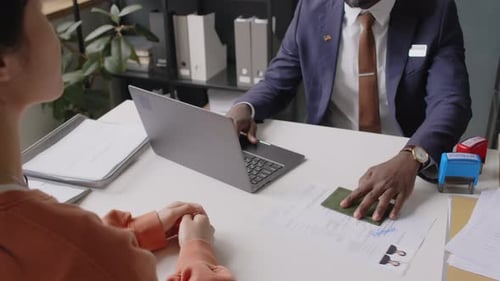 Passport Application Interview at a Government Office
