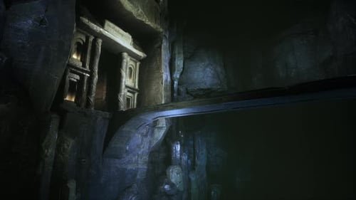 Alte Steinbrücke in der großen Höhle