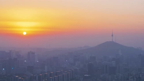 Seoul City Skyline, South Korea.