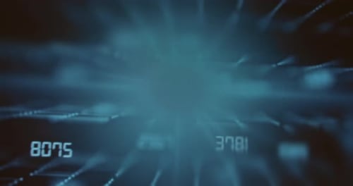 Interface numérique futuriste de science-fiction avec données