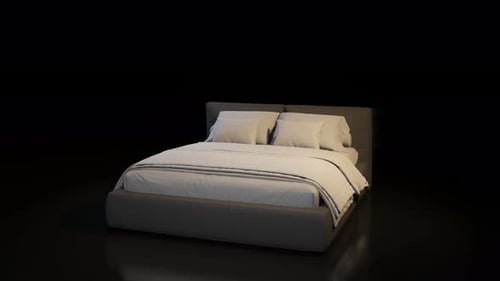 Modern Bedroom Bed 3D Product Showcase Animation