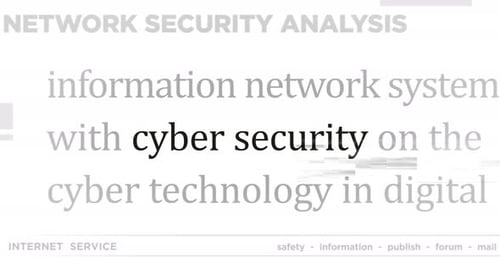 Cyber security and network protection headline titles media seamless loop