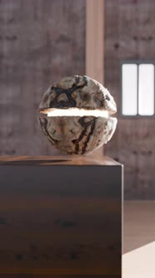 Animación satisfactoria en 3D de Bright Sphere Loop