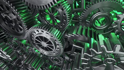 Gears 3D Mechanical Background 9