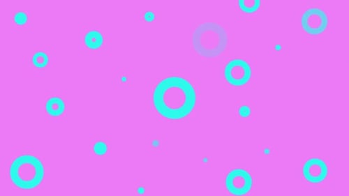 Blue circles on a Pink Background Loop