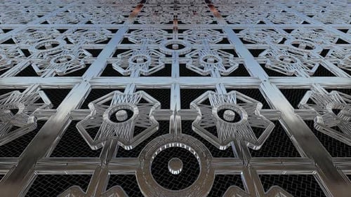 Metallic Geometric Design Loop Background