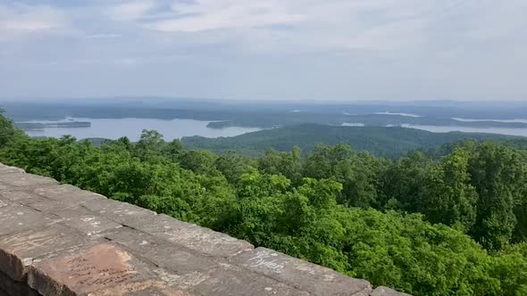 Overlook at Hickory Nut Mountain looking at Lake Ouachita, Grabaciones ...