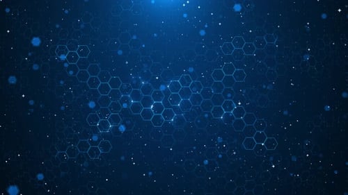 Futuristic High-tech hexagons honeycomb surface Hexagonal Harmony Digital Technology information tec