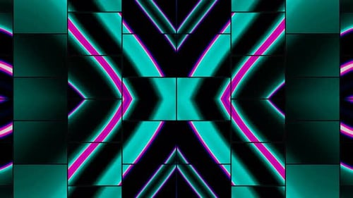 Futuristic Neon Geometric Abstract Loop Background