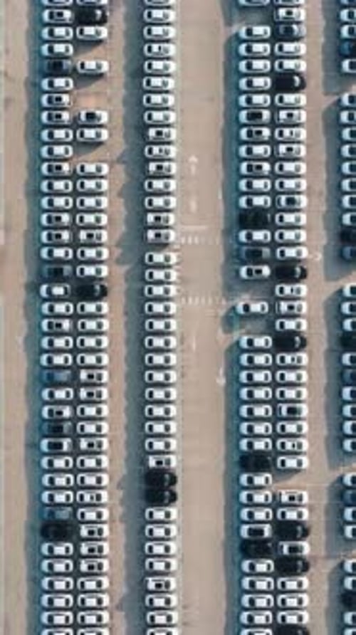 Vertical View Of Parking Cars