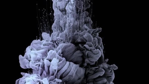 Abstract Ink Flowing Downward