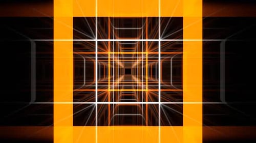 Orange And White Abstract Squares Moving Background Vj Loop In HD