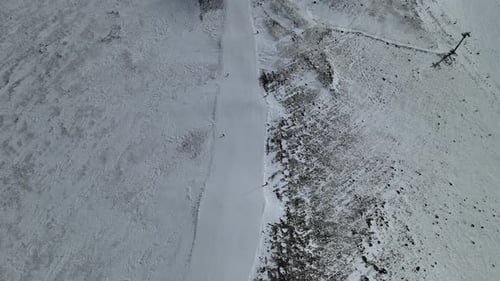 aerial skiing winter