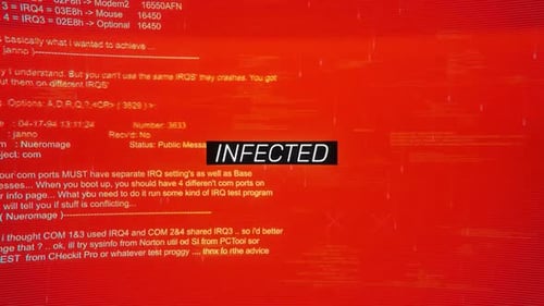 Pantalla de fondo de Infected On Warning Hack