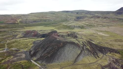 Volcanic cone in remote Iceland