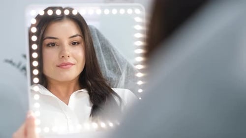 Lip Tattoo with a Special Coloring Red Pigment for Lip Color Correction in a Cosmetology Clinic