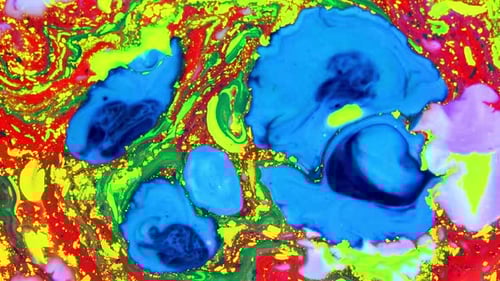 Vibrant Swirls of Abstract Colorful Dye