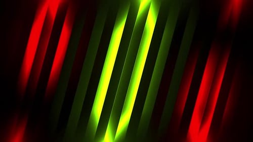 Moving Diagonal Bright Stripes and Neon Light
