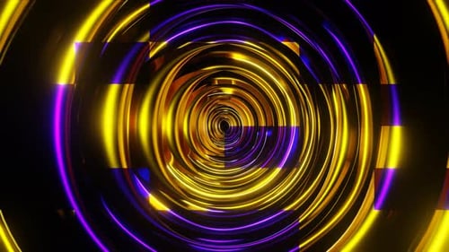 Purple And Gold Floating Circles Background Vj Loop In 4K