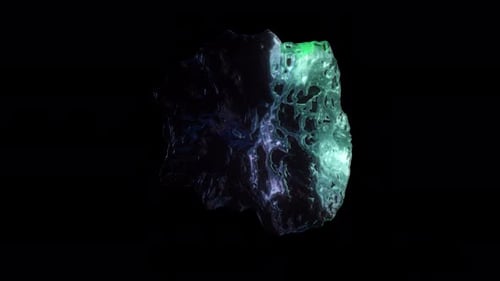 Spinnender Alien-Meteor