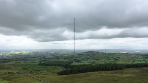 Aerial View of the Strabane Transmitting Station in Northern Ireland