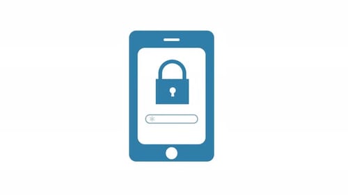 Flat Design Mobile Phone Password Unlock Animation
