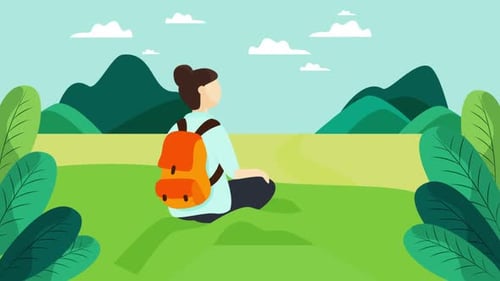 Woman Watching The Scenery 4K