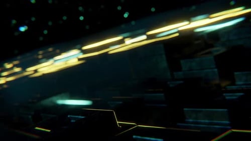 Futuristic Glowing Geometric Lines Tech Reveal Intro