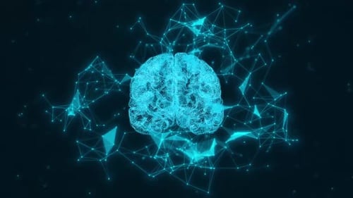 Digital Brain Neural Network Data Concept