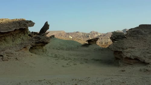 Drone shot Between the Beautiful rock formations