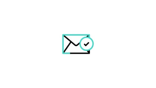 Email Confirmation Checkmark Icon Flat Animation